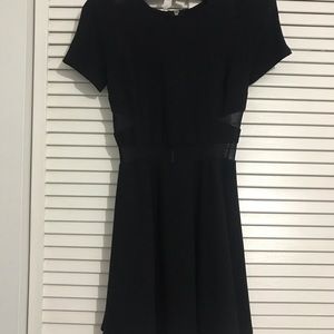 Juniors Black Dress with Sheer panels Size S